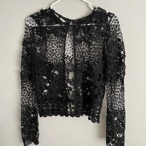 Millou Black Mesh Top